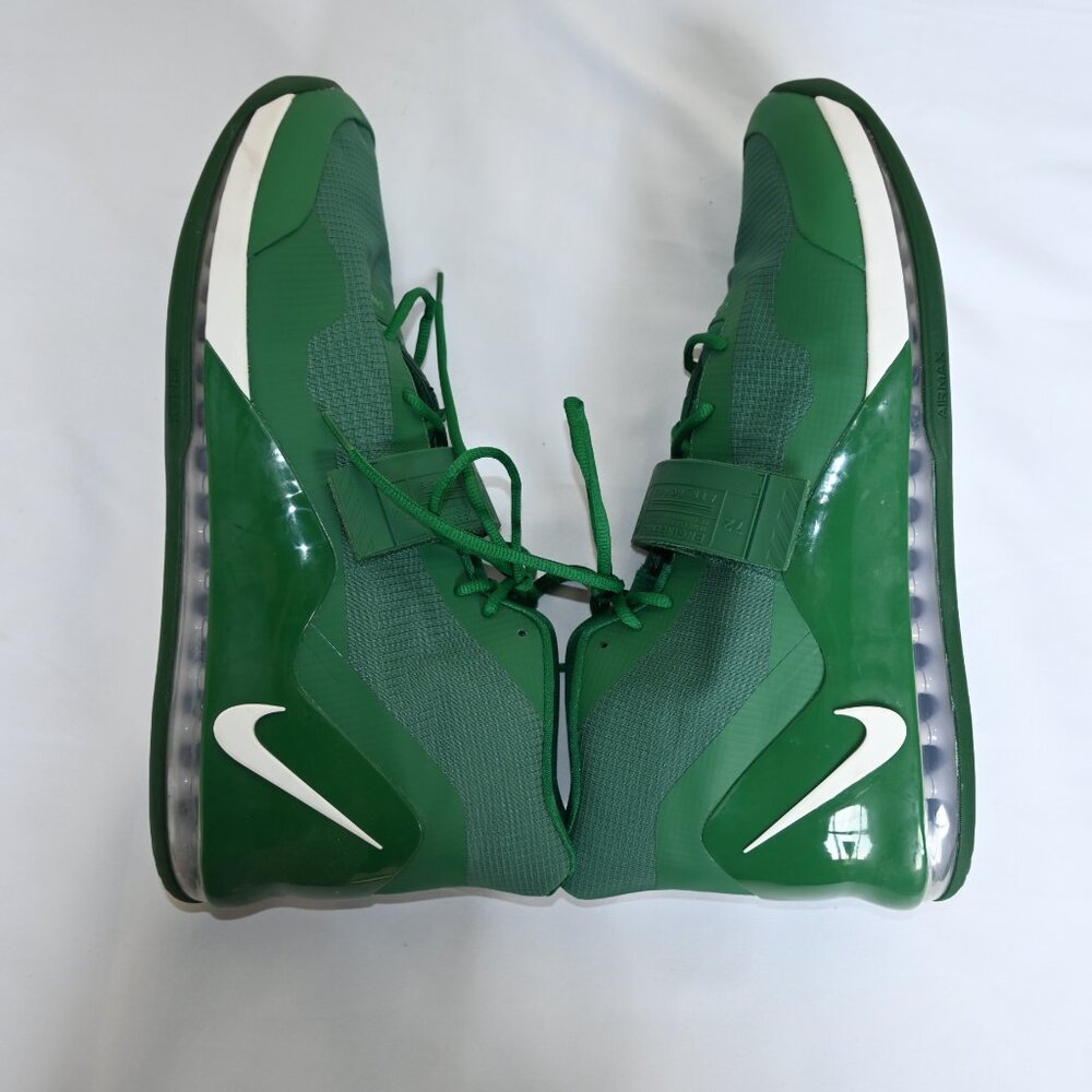Men's Nike Air Force Max 19 Basketball Shoes, Green, AR4095-300, Size US 18